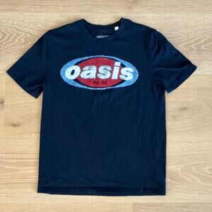 Oasis Graphic Band Tee Oasis Live 25 Size S Navy Red